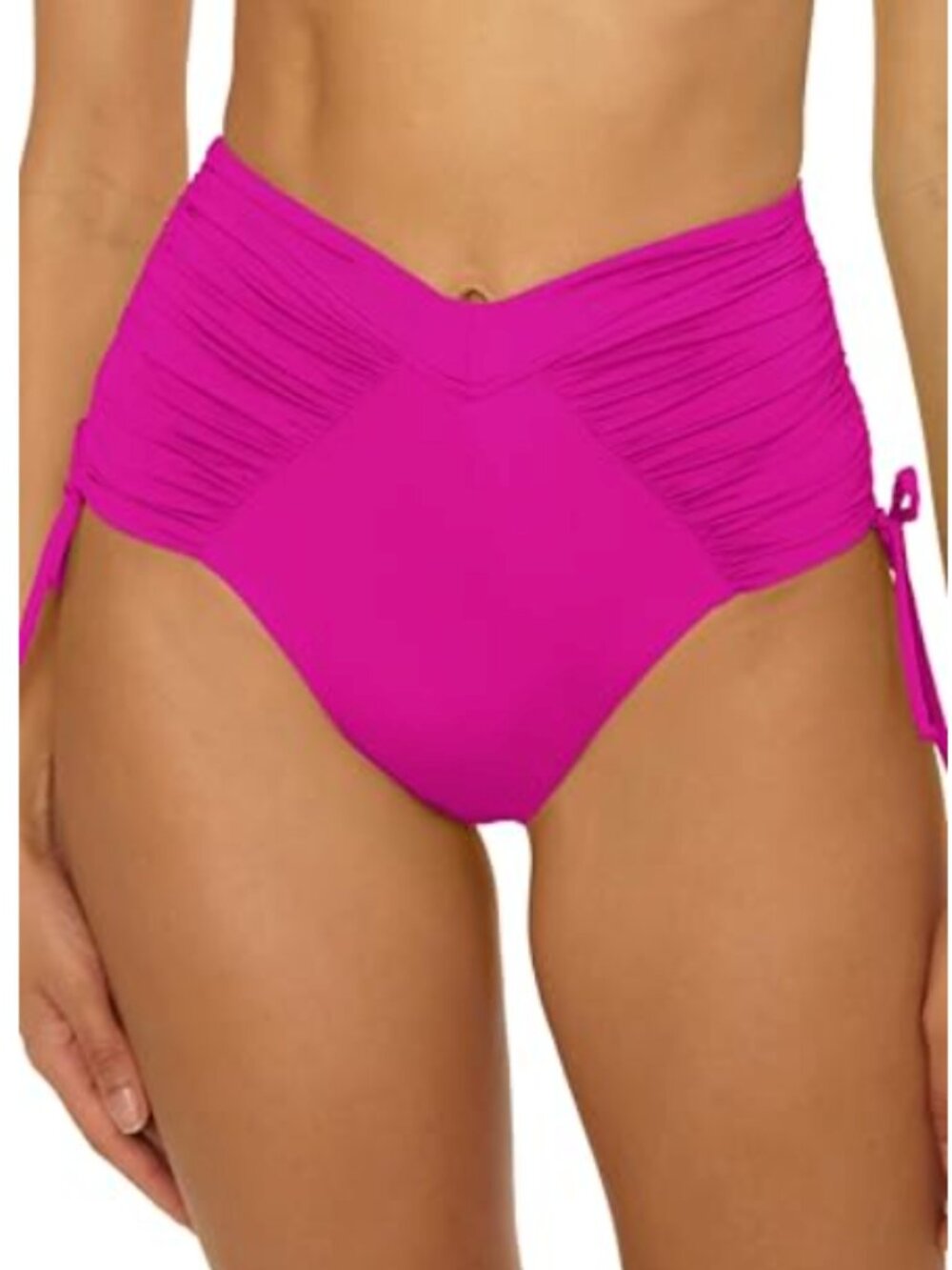BECCA Color Code - Women's High Waist Bikini Bottom, Cheeky Coverage Sz XS 7527